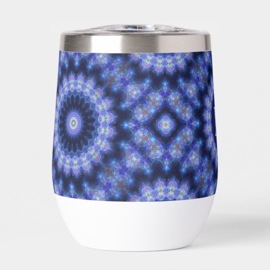 Mandala Blue Paarse Pattern Monogram (Voorkant)