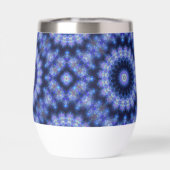 Mandala Blue Paarse Pattern Monogram (Achterkant)
