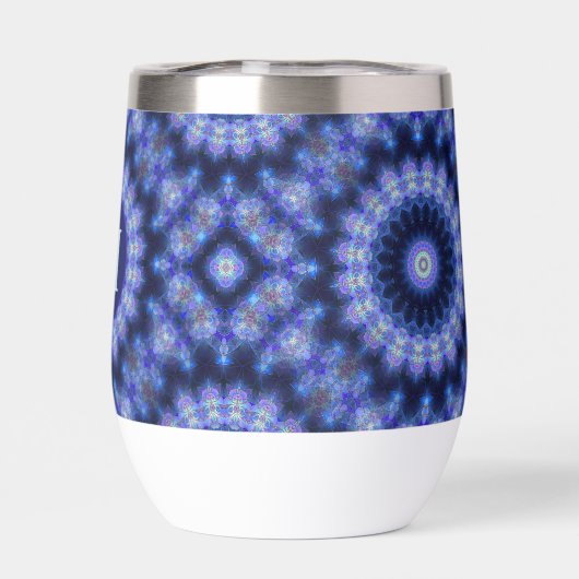 Mandala Blue Paarse Pattern Monogram (Achterkant)