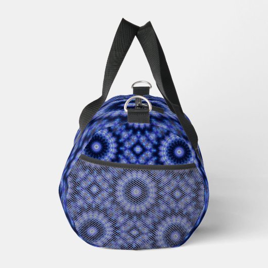 Mandala Blue Paarse Pattern Monogram Plunjezak (Rechts)