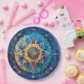 mandala blue paper bord (Feest)