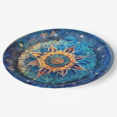 mandala blue paper bord (Gekanteld)