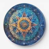 mandala blue paper bord (Voorkant)