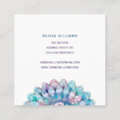 Mandala Blue Pink Spiritueel Yoga Visitekaartje (Achterkant)