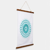 Mandala Blue Sky Pattern Hangend Wandkleed (Gebogen)