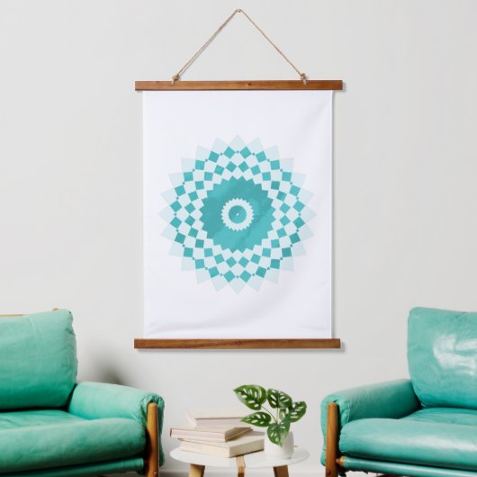 Mandala Blue Sky Pattern Hangend Wandkleed (Woonkamer)
