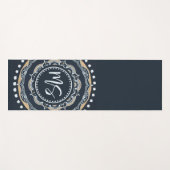 Mandala Blue White, speciaal gepersonaliseerd Yogamat (Voorkant (horizontaal))