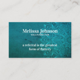 Mandala Blue Yoga Meditation Refer een vriend Aanbevelingskaartje