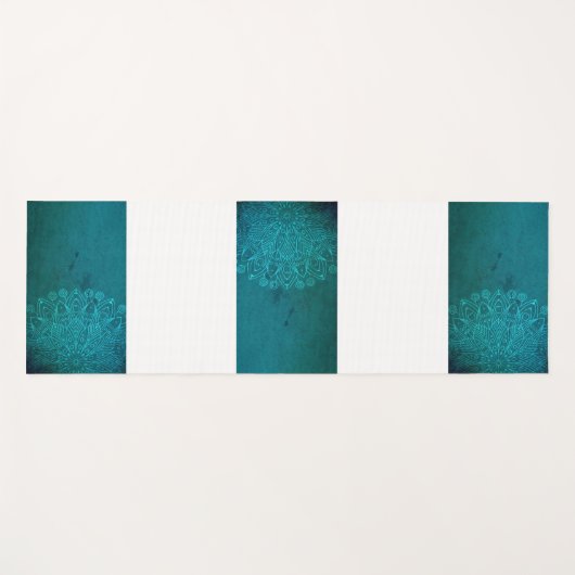 Mandala Blue Yoga Meditation Yogamat (Voorkant (horizontaal))