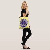 Mandala Blueberry 12 Blue Violet on Yellow - Tote Bag (Op model)