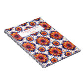 Mandala- Blüten- Muster- boho Notitieboek (Rechterzijde)