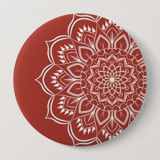 Mandala Bohemian Ronde Button 4,0 Cm (Voorkant)