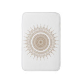 Mandala Bohemian White Boho Badmat (Voorkant Verticaal)