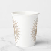 Mandala Bohemian White Boho Papieren Bekers (Links)