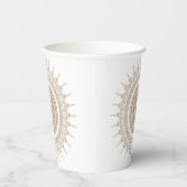 Mandala Bohemian White Boho Papieren Bekers (Rechts)