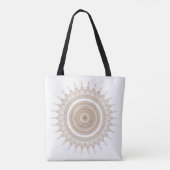 Mandala Bohemian White Boho Tote Bag (Achterkant)