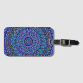Mandala Boho Blue Blauwgroen Paars Gold Magic Bagagelabel (Voorkant (horizontaal))