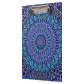 Mandala Boho Blue Blauwgroen Paars Peacock Colorfu Klembord (Links)