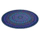 Mandala Boho Blue Blauwgroen Paars Peacock Gold Ma Snijplank (Hoek)