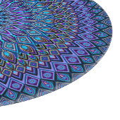 Mandala Boho Blue Blauwgroen Paars Peacock Gold Ma Snijplank (Hoek)