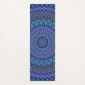 Mandala Boho Blue Blauwgroen Paars Peacock Gold Ma Yogamat (Voorkant)