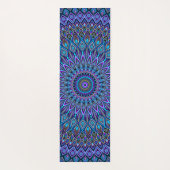 Mandala Boho Blue Blauwgroen Paars Peacock Gold Ma Yogamat (Achterkant)
