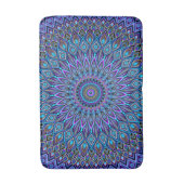 Mandala Boho Blue Blauwgroen Paars Peacock Gold Vi Badmat (Voorkant Verticaal)