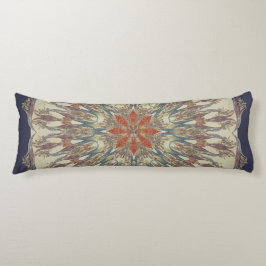 Mandala Boho Bohemian Paisley Tribal Navy Paarse Lichaamskussen