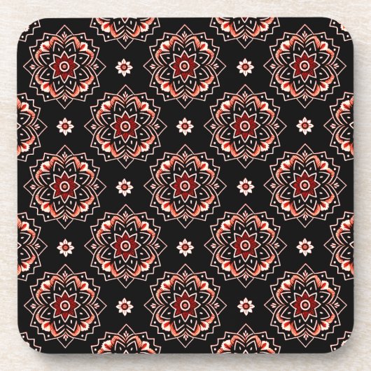 Mandala Boho Floral Pattern Onderzetters - Set van (Voorkant)