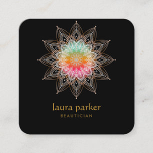 Mandala Boho Healing Therapy Yoga Holistic Vierkante Visitekaartje