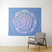 Mandala Boho Pastel Blue Gradient Wandkleed (In Situ (horizontaal))