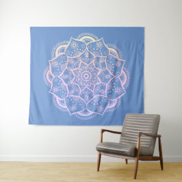 Mandala Boho Pastel Blue Gradient Wandkleed