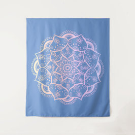 Mandala Boho Pastel Blue Gradient Wandkleed