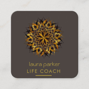 Mandala Boho Tribal Art Yoga Massage Therapie Vierkante Visitekaartje