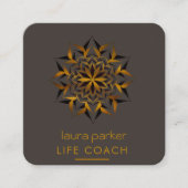 Mandala Boho Tribal Art Yoga Massage Therapie Vierkante Visitekaartje (Voorkant)