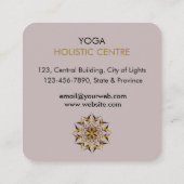 Mandala Boho Tribal Art Yoga Massage Therapie Vierkante Visitekaartje (Achterkant)
