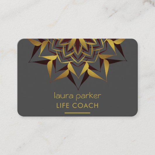 Mandala Boho Tribal Art Yoga Massage Therapie Visitekaartje (Voorkant)