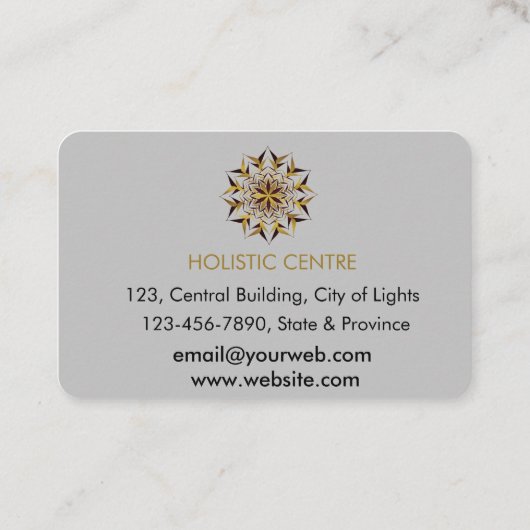 Mandala Boho Tribal Art Yoga Massage Therapie Visitekaartje (Achterkant)