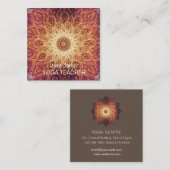 Mandala Boho Yoga Meditation Holistic Health Squar Vierkante Visitekaartje (Voorkant / Achterkant)