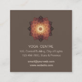 Mandala Boho Yoga Meditation Holistic Health Squar Vierkante Visitekaartje (Achterkant)