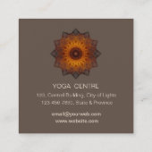 Mandala Boho Yoga Meditation Holistic Health Squar Vierkante Visitekaartje (Achterkant)