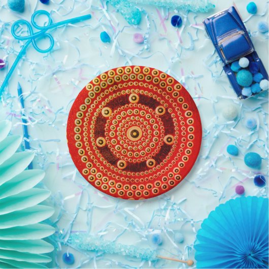Mandala Borden, 7" rond document Bord (Feest)