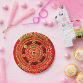 Mandala Borden, 7" rond document Bord (Feest)