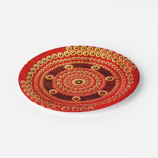 Mandala Borden, 7" rond document Bord (Gekanteld)