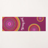 Mandala Bourgondië aangepaste Yoga Mat (Voorkant (horizontaal))