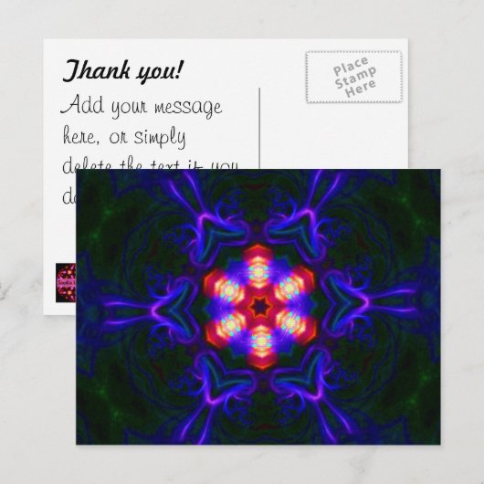 Mandala Briefkaart - Bedankt bericht (Voorkant / Achterkant)