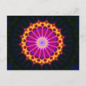 Mandala Briefkaart - Geel en Roze (Voorkant)