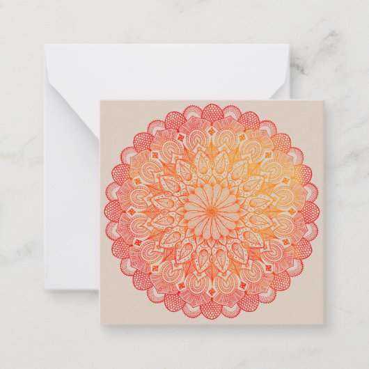 Mandala-briefkaart Notitiekaartje (Voorkant)