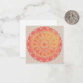 Mandala-briefkaart Notitiekaartje (Voorkant / Achterkant in situ)