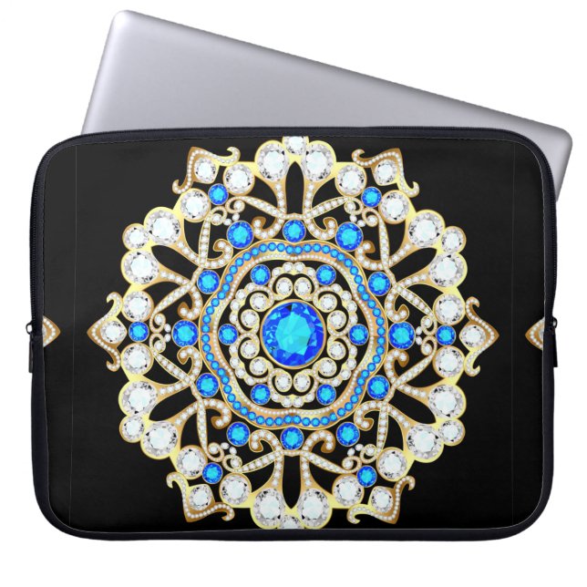 Mandala broch juwelen, design element. Tribal eth Laptop Sleeve (Voorkant)